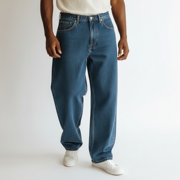 Rocawear Other - Rocawear‎ Mens Baggy Relaxed Fit Jeans Dark Wash Denim Size 36 Y2K 90s Hip Hop